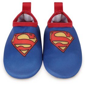 Resim Superman Baskılı Tabanlı 20-24 Numara Deniz Ayakkabısı - Mavi - Saks Mavisi / 22 Numara 
