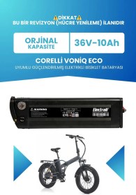 Resim Corelli Voniq Eco Uyumlu 36V 10Ah Güçlendirilmiş Elektrikli Bisiklet Batarya Tamir, Revizyon ve Pil Yenileme 