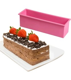 Resim Epoksi Sabun Baton Pasta Büyük Dikdörtgen Silikon Kalıbı 