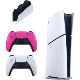 Resim Sony Playstation 5 Slim Digital 825 GB + Şarj Istasyonu + 2. Pembe Dualsense Ithalatçı Garantili 