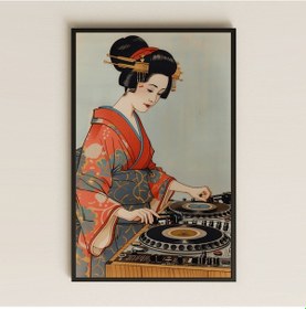 Resim Geyşa Dj Tasarımlı Şeffaf Pleksi Tablo 