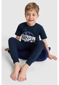 Resim U.s. Polo Assn. Erkek Çocuk Lacivert Pijama Takım 50326820-vr033 