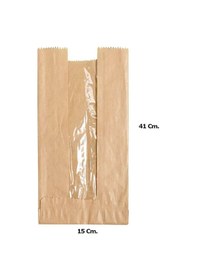 Resim Pencereli Kraft Baget Ekmek Fırın Kese Kağıdı Orta Boy 0.510 KG 15 x 41 CM 