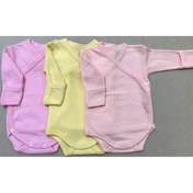 Resim bebedino Unisex Bebek Renkli Çıtçıtlı Badi Kruvaze 3 Lü Paket 