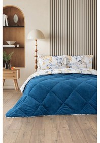 Resim Nordelle Çift Kişilik Wellsoft Yorgan Uyku Seti Sarı Lacivert 