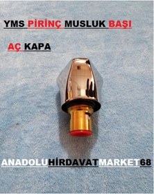 Resim Yms Pirinç Aç Kapa Musluk Başı Musluk Batarya Başı Piramit 