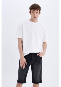 Resim DeFacto Regular Fit Jean Bermuda Şort C2694AX24SMNM40 