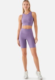 Resim Violet Biker Lila Spor Tayt - Lila / M 