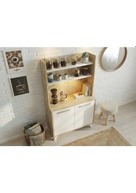 Resim Kuzeylife Sierra Kahve Köşesi Safir Meşe Beyaz 