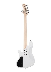 Resim Cort Njs5wht Bas Gitar 5 Telli Aktif - Beyaz 
