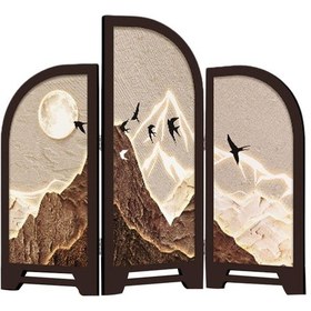 Resim Suntek Mini Katlanır Paravan Estetik Bölme Dolap Girişi Ev 30cmx24cm 