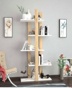 Resim Bright Kitaplık Safirmeşe Beyaz 