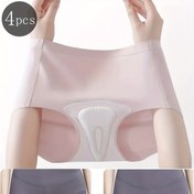Resim 4'ü 1 arada Dikişsiz Düz Renk Kadın İç Çamaşırı Seti, Yoga ve Günlük Aktiviteler Sırasında Açıklık Önlemek İçin Tasarlanmış. 