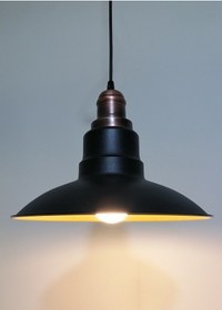 Resim Riolight Retro Siyah Içi Gold Tekli Metal Sarkıt Çap: 30Cm (538287710) 