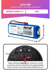 Resim Ilife V8s Uyumlu Batarya Maksimum Kapasite 3500mah 