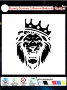 Resim Onur Reklam Taçlı Aslan Başlı Sticker 