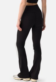 Resim Liora Yumuşak Kumaş Geniş Paça Siyah Tayt Pantolon - Siyah / S 