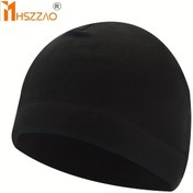 Resim Kalın Polar Polar Şapka, Rüzgar Geçirmez Soğuk Ve Sıcak Dağcılık Binicilik Çift Katmanlı Sıcak Kapüşonlu Şapka Astarı Açık Hava Kayak Sıcak 