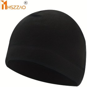 Resim Kalın Polar Polar Şapka, Rüzgar Geçirmez Soğuk Ve Sıcak Dağcılık Binicilik Çift Katmanlı Sıcak Kapüşonlu Şapka Astarı Açık Hava Kayak Sıcak 