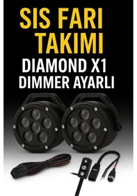 Resim Diamond X1 Dimmer 160 Watt Profesyonel Motosiklet Sis Far Takımı 
