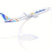 Resim Boeing 737 Uçak Modeli Fly Dubai Airways 1:400 Metal Kit DieCast Jumbo Uçak Modeli Koleksiyon Ve Hediye Için 