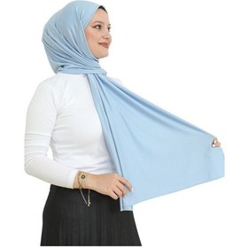 Resim Modish Group Şal Tesettür Başörtüsü Premium Kumaş Eşarp Uzun Islami Giyim Viskon - Bebe Mavisi Mavi 