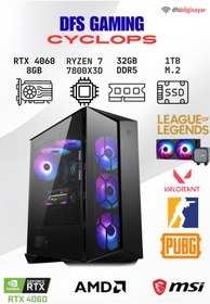 Resim MSI DFS GAMING CYCLOPS RYZEN 7 7800X3D-B650M-RTX 4060-32GB DDR5 RAM-1TB M.2 SSD-OYUNCU BİLGİSAYARI 