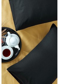 Resim Bonjardinhome %100 Pamuklu Siyah Iki Adet 50x70 Yastık Kılıfı Sarı Sarı 