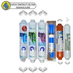 Resim Pemax Water Solutions Kapalı Kasa Su Arıtma Cihazlarına Uygun Sertifikalı 6'lı Vontron 4000 TDS Mebran Purefer Tat Set 