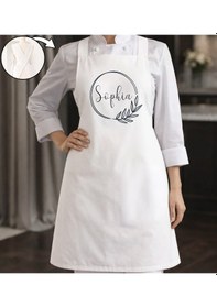 Resim Bk Gift Kişiye Özel İsimli Çapraz Askılı Beyaz Mutfak Önlüğü - 15, Aşçı Önlüğü, Şef Önlüğü, Anneye Hediye Kobitmeyencom35949 Bk Gift Renkli 