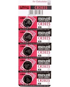 Resim Maxell Cr2025 3V Lityum Düğme Pil 5'Li Paket 