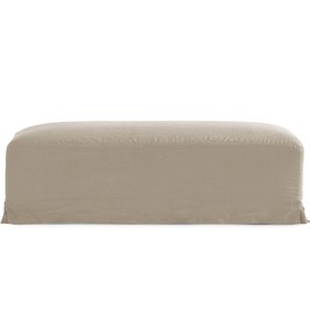 Resim Gala Pouff L Natural Beige - Cotton-Dark Brown / Fix Cover 