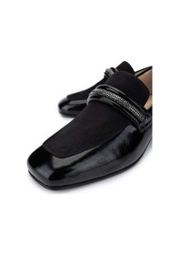 Resim Tamer Tanca Kadın Hakiki Deri Siyah Topuklu Ayakkabı 33 64000 Bn Ayk Sk24-25 Syh Rgn/suet Siyah Rugan 