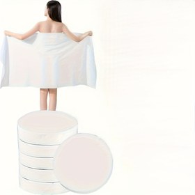 Resim 6'lı Paket Büyük Boy Sıkıştırılmış Havlu 121.92cm x 50.8cm Yeniden Kullanılabilir Tek Kullanımlık Kalın Kağıt Havlu - Yürüyüş, Kamp, Plaj ve Seyahat İçin 