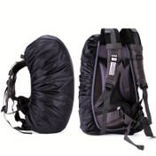 Resim 1 adet 30L Sırt Çantası Yağmurluk Kılıfı - Dayanıklı Polyester ile Ayarlanabilir Askılar, Çoklu Bölümler ve Yürüyüş, Kamp, Seyahat için Yansıtıcı Güvenlik Bandı - Siyah, Sırt Çantası Kılıfı, Kamp Ekipmanı, Açık Hava Depolama, Güvenli Fermuar Kapatma 