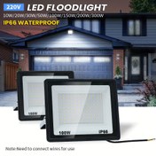 Resim PIBAOGU LED Projektör Dış Mekan, Su Geçirmez Alüminyum Işık, 100W 110W 130W 150W 170W 200W Seçenekleri, Sabit Kablolu 220V-240V, Montaj Vidaları ile, Güvenlik ve Bahçe Aydınlatması için 
