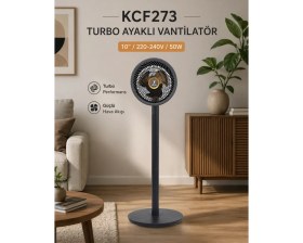 Resim Kendal Elektrik K2 KCF273 Turbo Ayaklı Vantilatör 50W 10’’ 
