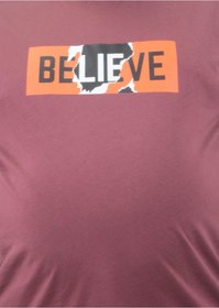 Resim Moc Grande Mocgrande Erkek Büyük Beden Sıfır Yaka Tişört Believe 23180 Gülkurusu 
