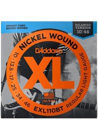 Resim D'addario Exl110bt Balanced Regular Light Elektro Gitar Teli 10-46 