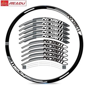 Resim 27.5mavi Gri-29beyaz Gri-dağ Bisikleti Roam 40 Çark Seti Sticker Mtb Bisiklet Çıkartmaları 27.5 İnç Ve 29 İnç Jant Çıkartmaları Gri 