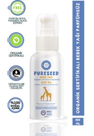 Resim PURESEED NATURAL Organik Sertifikalı Bebek Yağı Parfümsüz - 100 ml 