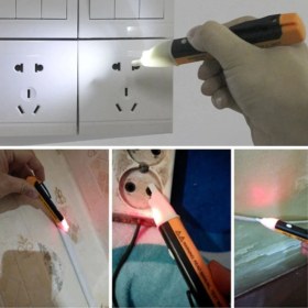Resim Nargo Elektrik Kaçak Dijital Kontrol Kalemi Cihazı -Dedektörlü Temassız Işıklı Kablo Voltaj Test 