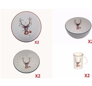 Resim Porland Winter Kahvaltı ve Servis Takımı 2 Kişilik 8 Parça Karışık Desenli 