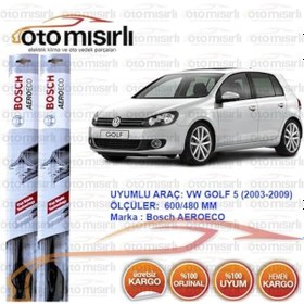 Resim Vw Golf 5 V Muz Ön Silecek Takımı Bosch Aeroeco 2003 - 2009 