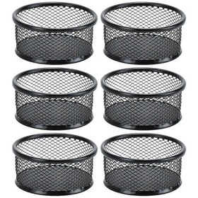 Resim Ganzhoushop 6 Adet Örgü Ataş Tutucu Masaüstü Ataş Kapları Masa Klasörü Ataşları Depolama Tutucularısiyah 