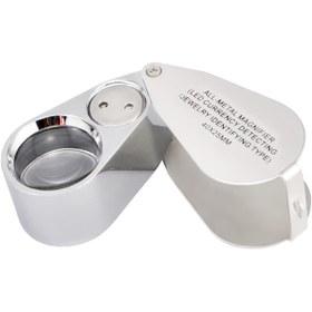 Resim Generic 40X 25mm All Metal Magnifier Jeweller LED UV Lens Jeweler 