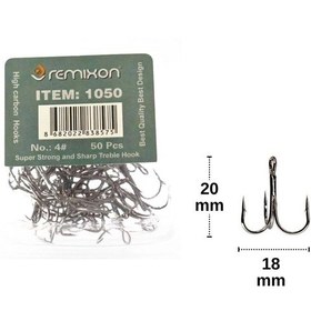 Resim Remixon 1050 No:4 Black Nickel Üçlü İğne 50 Adet 