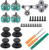 Resim DollaTek 3D Analog Joystick başparmak sopa sensörü gamepad thumbstick yedek parça için Xbox One Denetleyici ile Araçları (4 Paket) 