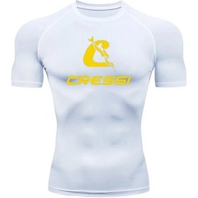 Resim Snapbuy Erkekler Uv Koruma Rashguard Kısa Kollu Mayo - Sörf, Dalış Ve Yüzme İçin Denizanası Önleyiciturkuaz Turkuaz 