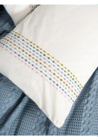 Resim Tek Kişilik Pike Takımı Aura Pebble Indıgo Lacivert 